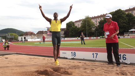 Teddy Tamgho a réalisé la 8e MPM de la saison.  (LIONEL VADAM / MAXPPP)