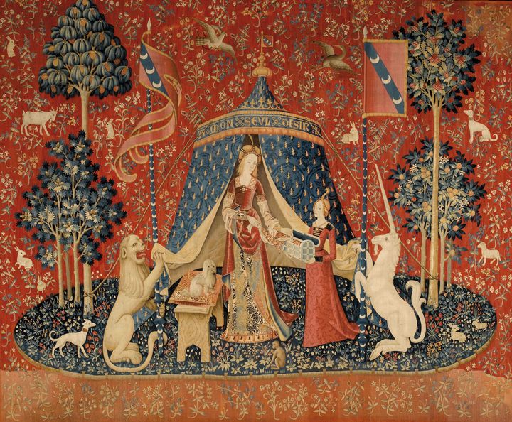 Tenture de La Dame à la licorne : "Mon seul désir", vers 1500, Paris, musée de Cluny - musée national du Moyen Âge (© RMN-Gand Palais / Michel Urtado)