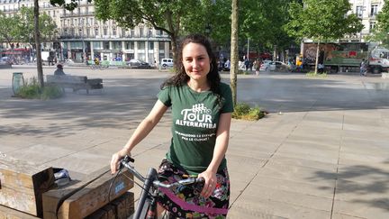 Pauline Boyer participe au tour Alternatiba, qui part de Paris samedi 9 juin (ANNE-LAURE BARRAL / RADIO FRANCE)