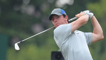 Rory McIlroy en action lors du British Open (PETER MUHLY / AFP)