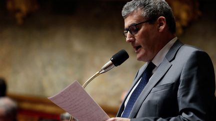 Le député Les Républicains (LR) Xavier Breton lors d'une séance de questions au gouvernement à l'Assemblée nationale française à Paris, le 16 janvier 2019. (THOMAS SAMSON / AFP)