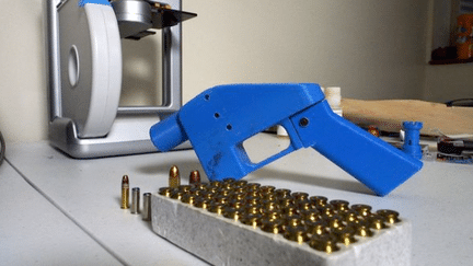 La première arme 3D fabriquée en 2013 aux Etats-Unis est le pistolet Liberator. (ROBERT MACPHERSON / AFP)