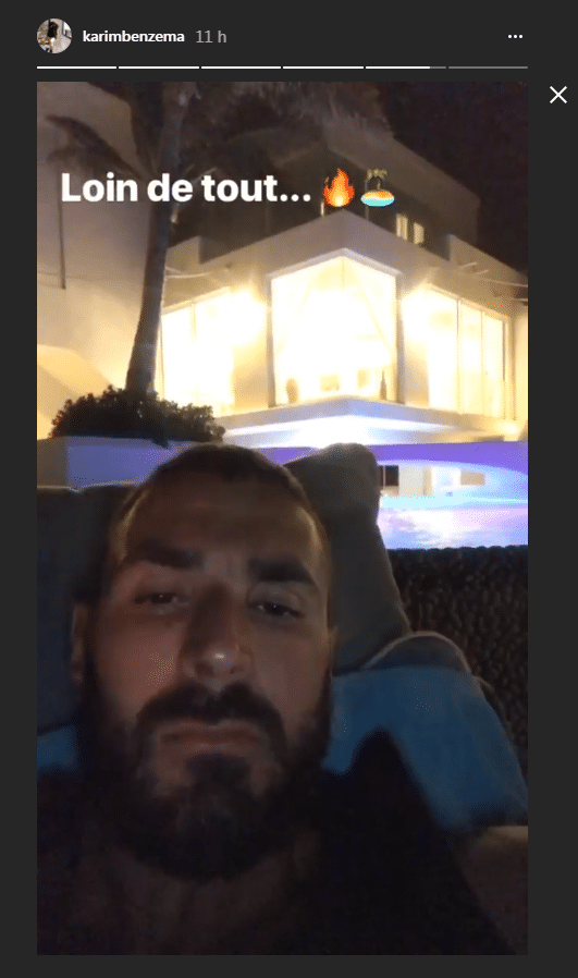 Capture d'écran du compte instagram de Karim Benzema, le 14 juin 2018. (KARIM BENZEMA / INSTAGRAM)