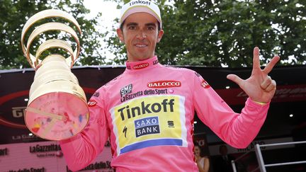 Alberto Contador (Tinkoff-Saxo) en route vers le triplé sur les grands tours ? (LUK BENIES / AFP)