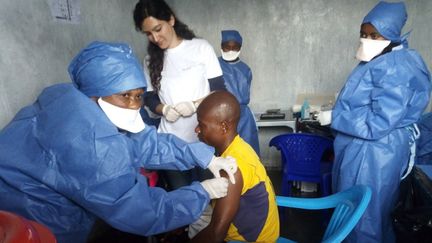 Vaccination contre le virus Ebola, le 14 novembre 2019 à Goma, en République démocratique du Congo. (-AFP/ MSF)