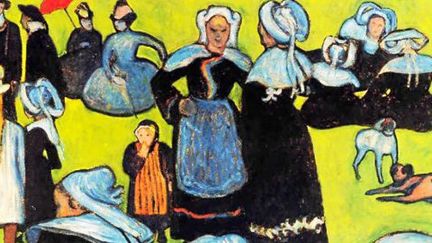 Emile Bernard : "Les Bretonnes dans la prairie" ou "Le Pardon" (huile sur toile)
 (Collection Josefowitz.)