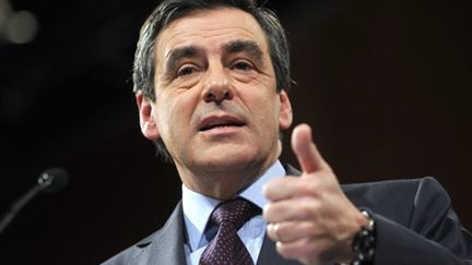 Le Premier ministre Francois Fillon, le 30 janvier 2010, au conseil national de l'UMP à Paris. (AFP/MARTIN BUREAU)