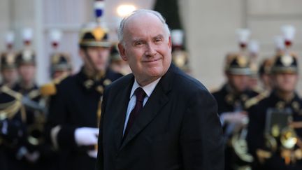 Dominique Bussereau, président de l'Assemblée des départements de France, à l'Elysée, à Paris, le 30 janvier 2018. (LUDOVIC MARIN / AFP)