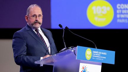 Philippe Laurent, vice-président de l’Association des maires de France (AMF), en novembre 2021 à Paris. (LUDOVIC MARIN)