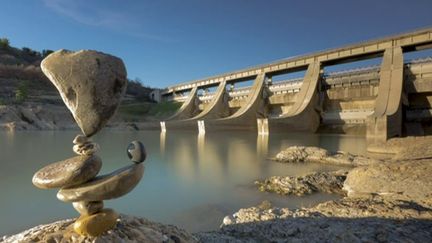 Une des sculptures éphémères de Sp Ranza (Sp Ranza)