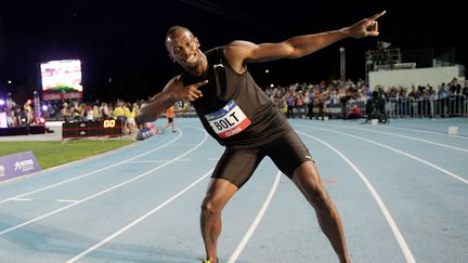 Usain Bolt, à Melbourne (Australie), le11 février 2017. (TRACEY NEARMY / AAP)