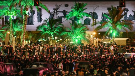 Iraqi supporters of Moqtada Sadr demonstrate in Baghdad, July 22, 2023, after a possible desecration of the Quran was reported in Denmark.  (MURTAJA LATEEF / AFP)