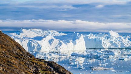 A view of Sermeq Kujalleq, Greenland, on July 3, 2024. (ULRIK PEDERSEN / NURPHOTO / AFP)