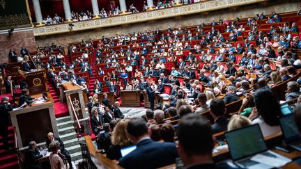 L'Assemblée nationale lors d'une séance de questions au gouvernement, 19 juillet 2022, à Paris. (XOSE BOUZAS / HANS LUCAS / AFP)