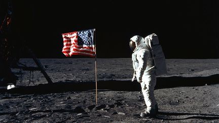 L'astronaute américain Buzz Aldrin sur la Lune, le 20 juillet 1969. (NASA / AFP)