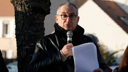 Eric Mouzin, le père d'Estelle Mouzin, lors d'une marche à Guermantes (Seine-et-Marne) en hommage à sa fille, le 9 janvier 2021. (GEOFFROY VAN DER HASSELT / AFP)