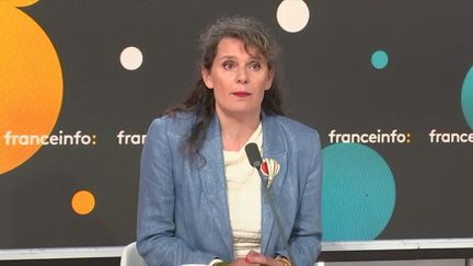 Fabienne Colboc, députée d'Indre-et-Loire, rapporteure du projet de loi de fusion de l'audiovisuel public, le mercredi 22 mai. (FRANCEINFO / RADIO FRANCE)