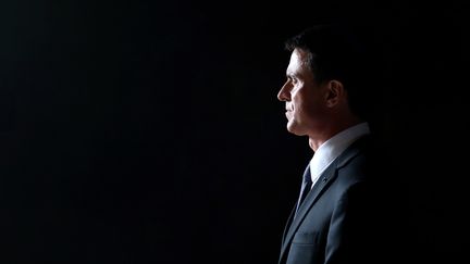 Le Premier ministre Manuel Valls au Mémorial Yad Vashem de Jérusalem (Israël), lundi 23 mai. (GALI TIBBON / AFP)