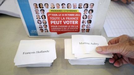 Second tour de la primaire PS : les deux bulletins de vote (AFP)