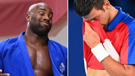 Teddy Riner et Novak Djokovic n'ont pas réussi à décrocher la médaille d'or, vendredi 30 juillet. (AFP)