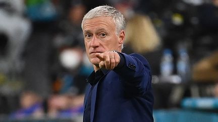 Le sélectionneur de l'équipe de France, Didier Deschamps, lors du match contre l'Allemagne pendant l'Euro, le 15 juin 2021 à Munich. (FRANCK FIFE / AFP)