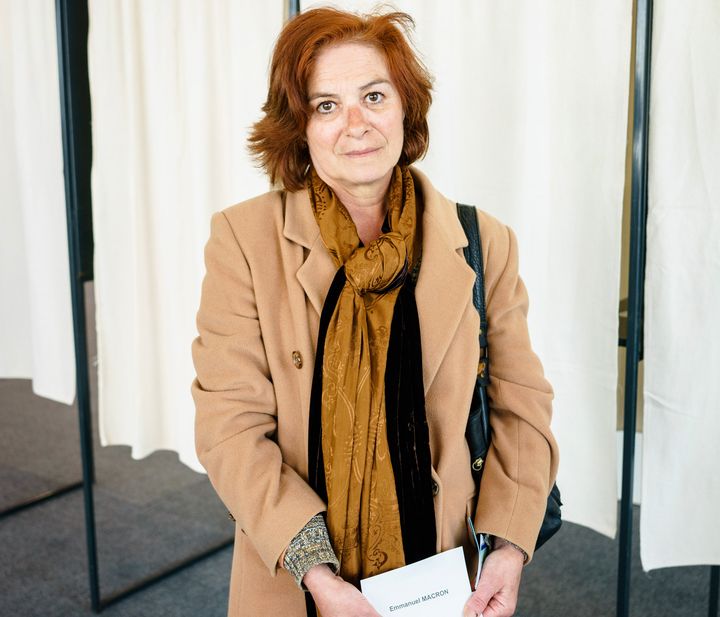 Gaëlle&nbsp;a voté&nbsp;à&nbsp;Rennes, au second tour de l'élection présidentielle, le 24 avril 2022. (QUENTIN VERNAULT / HANS LUCAS / FRANCEINFO)