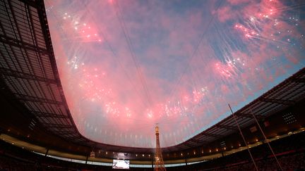 Le Stade de France lors de la cérémonie d'ouverture de la Coupe du monde de rugby, le 8 septembre 2023 (ANNE-CHRISTINE POUJOULAT / AFP)