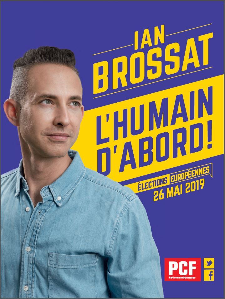 L'affiche de la liste&nbsp;du Parti communiste&nbsp;pour les européennes 2019. (FRANCEINFO)