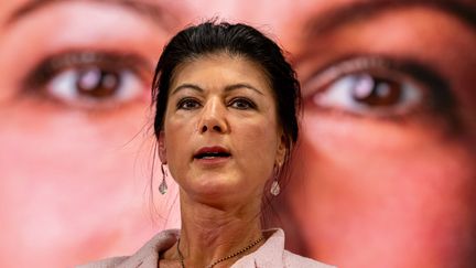 La populaire figure de l'extrême gauche allemande Sahra Wagenknecht, le 24 avril 2024. (PICTURE ALLIANCE / PICTURE ALLIANCE / VIA GETTY)