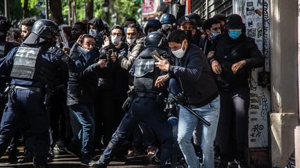 Manifestation pro-palestinienne interdite à Paris, le 15 mai 2021. (SADAK SOUICI / LE PICTORIUM / MAXPPP)