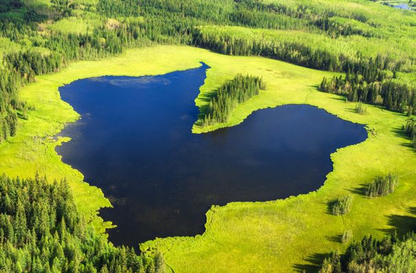 Le lac Heart dans le parc national de Prince Albert. (GEO)