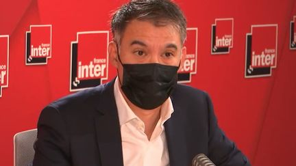 Olivier Faure, le premier secrétaire du PS, le 9 décembre 2021 sur France Inter. (FRANCEINTER / RADIO FRANCE)