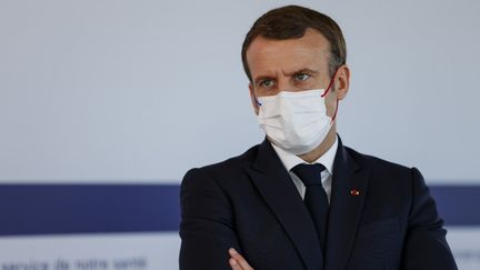 Emmanuel Macron à Paris, le 4 décembre 2020. (THOMAS SAMSON / AFP)