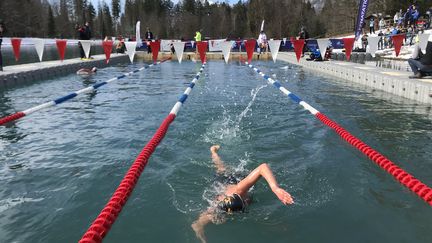 La station de Samoëns avait déjà accueilli les championnats de France en eau glacée en 2020. (JÉRÔME VAL / FRANCE-INFO)