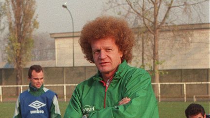 Robert&nbsp;Herbin, 81 ans,&nbsp;était le&nbsp;seul membre de l'AS Saint-Etienne&nbsp;à avoir participé aux 9 titres de champions de France des Verts, soit en tant que joueur, soit en tant qu'entraineur. (PIERRE VERDY / AFP)