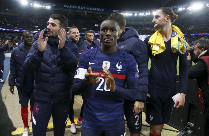 Moussa Diaby après la victoire de la France contre le Kazakhstan, le 13 novembre au Parc des Princes (JEAN CATUFFE / JEAN CATUFFE)