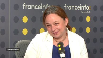 Catherine Baratti-Elbaz, présidente du syndicat Autolib' Velib" Métropole et maire PS du 12e arrondissement de Paris, le 31 juillet 2018. (RADIO FRANCE / FRANCEINFO)