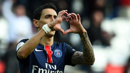 Le joueur du PSG, Angel Di Maria, pendant le match contre Caen, au Parc des Princes à Paris, 16 avril 2016. (AFP)