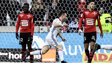 Mahtieu Valbuena, le milieu offensif de l'Olympique Lyonnais, buteur face à Rennes.