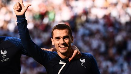 L'attaquant français Antoine Griezmann, le 30 juin 2018 à Kazan (Russie). (JEWEL SAMAD / AFP)