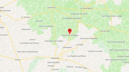 La commune de Lassay-les-Châteaux en Mayenne.&nbsp; (GOOGLE MAPS / FRANCETV INFO)