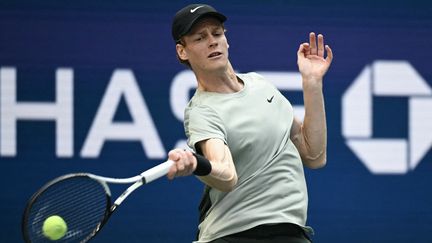 Jannik Sinner lors de la finale de l'US Open, le 8 septembre 2024. (ANGELA WEISS / AFP)