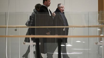 L'ancien PDG de France Télécom, Didier Lombard, à son arrivée au tribunal de Paris, le 20 décembre 2019.&nbsp; (LIONEL BONAVENTURE / AFP)