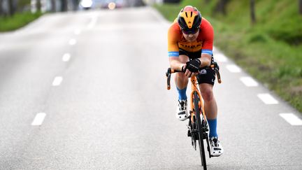 Jan Tratnik remporte son premier succès d'étape sur un grand tour (ALAIN JOCARD / AFP)