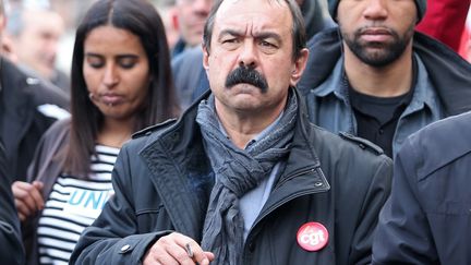 Philippe Martinez, le 28 avril 2016 à Paris.&nbsp; (CHARLES PLATIAU / REUTERS)