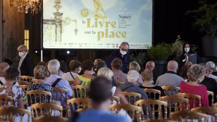 Le salon du livre de Nancy, un des évènements maintenus malgré l'épidémie de Covid-19, le 13 septembre 2020. (ALEXANDRE MARCHI / MAXPPP)