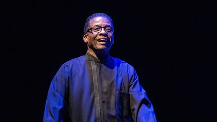 Le pianiste Herbie Hancock sur scène au London Jazz Festival, le 13 novembre 2017 (DAFYDD OWEN / MAXPPP)