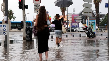 Des orages provoquent des inondations à Marseille, le 4 septembre 2024. (NICOLAS VALLAURI / MAXPPP)