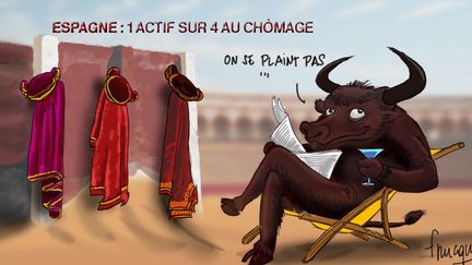 Si un léger mieux a été constaté en Espagne en terme de reprise économique, cela ne se traduit toujours pas sur le marché du travail. Le taux de chômage a encore augmenté au premier trimestre 2014, à 25,93%, proche de son record historique. Forts de ce constat, des dizaines de milliers d'Espagnols ont manifesté dans tout le pays le 1er mai, jour de la fête des travailleurs, pour dénoncer la précarisation de l'emploi. (Franck Pucques)