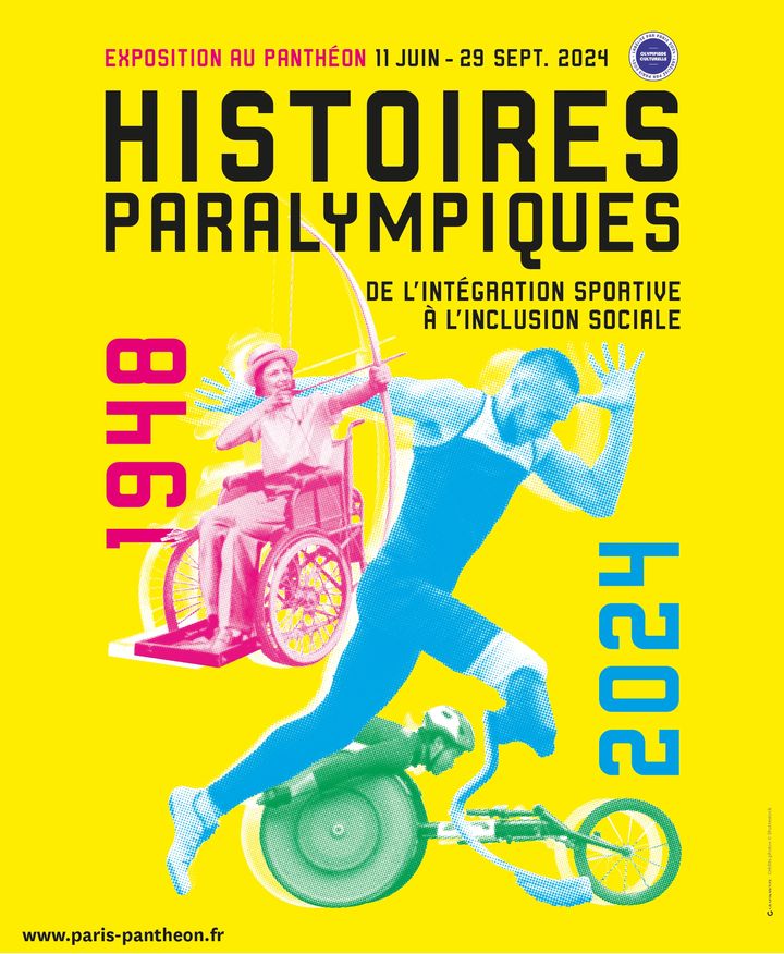 L'affiche de l'exposition "Histoires paralympiques" présentée au Panthéon jusqu'au 29 septembre 2024. (CMN)